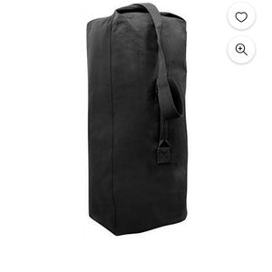 Military style top load duffel bag